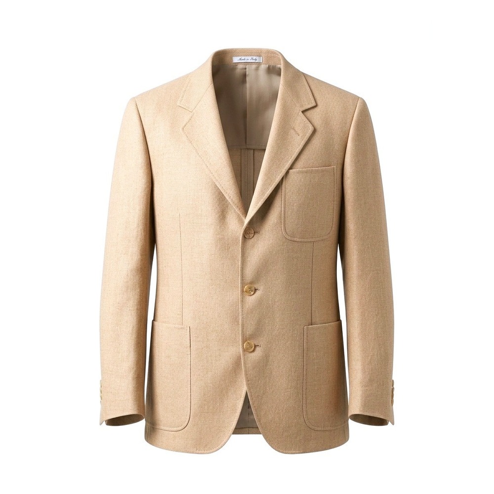Ermenegildo Zegna Vintage Old Money Camel Luxury Cashmere Silk Blazer Italy 40R